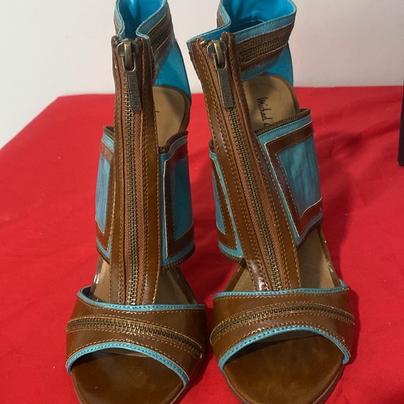 Michael Antonio Justice Sandal Brown/Turquoise, Size 10 - Picture 4 of 8